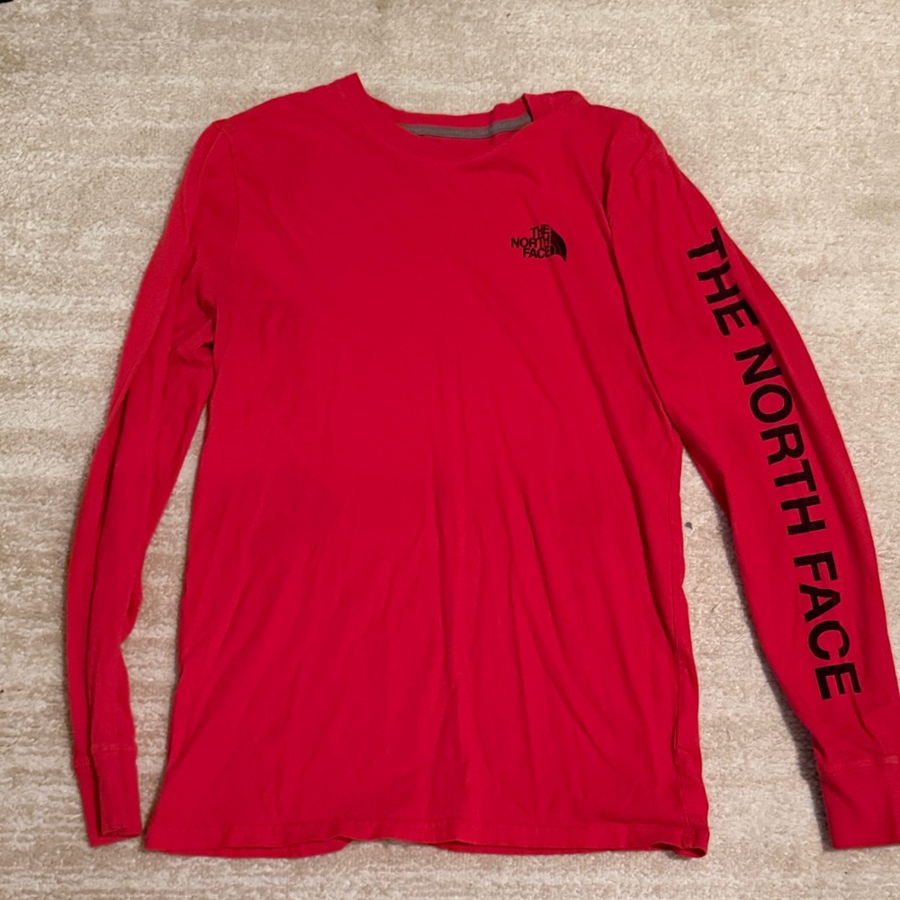The North Face Men's Vibrant Red Long Sleeve Shirt